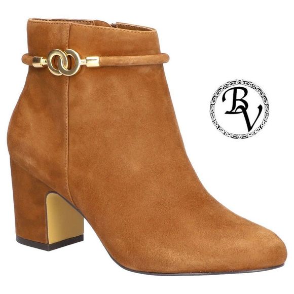 Bella Vita Shoes - BELLA VITA Diaz Bootie in Cognac Suede Leather Size 9 NWOT